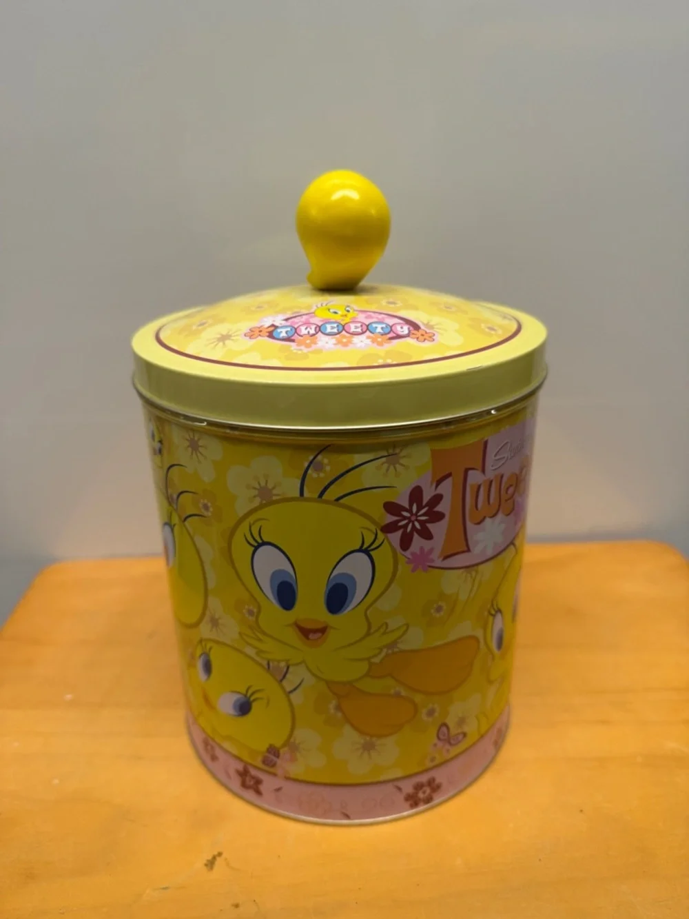Warner Brothers Unique Tweety Bird Canister Produced ByThe Tin Box Company